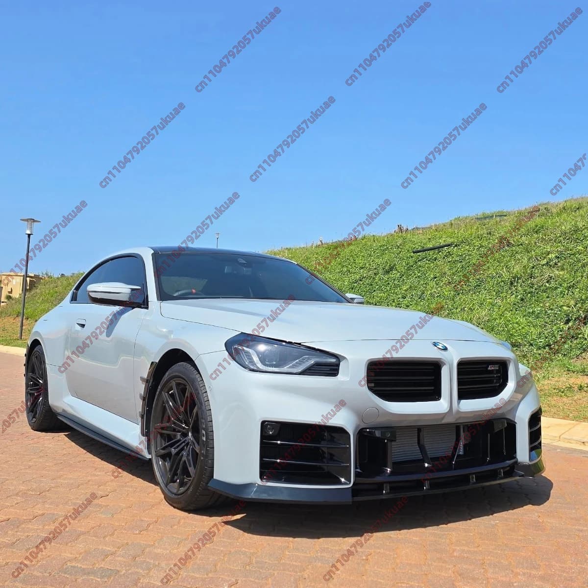 Splitter Paraurti Anteriore per BMW G87 M2 2023-2025 Nero Lucido ABS Sottoparaurti Spoiler Diffusore Kit Carrozzeria Tuning