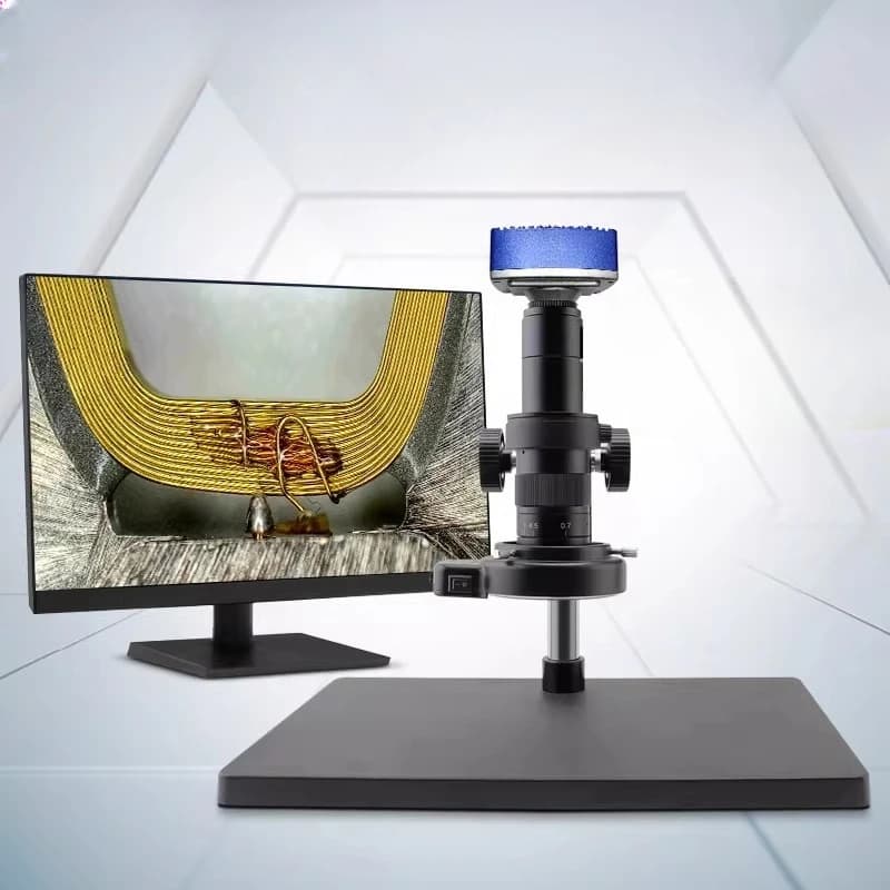 Microscopio elettronico ad alta definizione 4K con scheda video principale per riparazione cellulari, microscopio CCD industriale digitale per incisione ottica