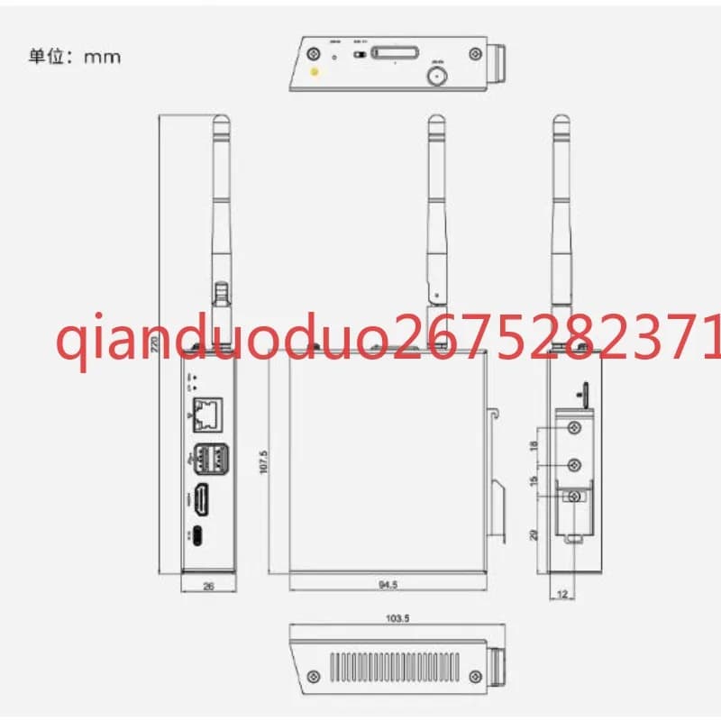 Suitable for Raspberry Pi CM0/Series Raspberry Pi CM0 IPC1000 Industrial Computer HDMI/USB