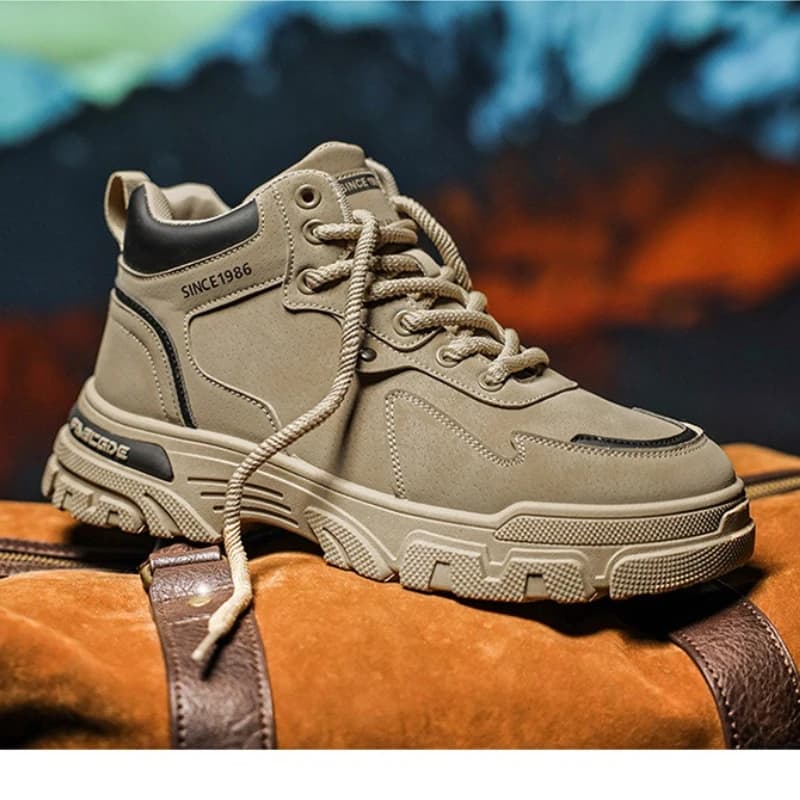 Scarpe da uomo Stivali tattici da combattimento da cowboy casual Moto Chelsea Scarpe da lavoro in pelle da lavoro alla caviglia Designer da esterno Escursionismo di lusso