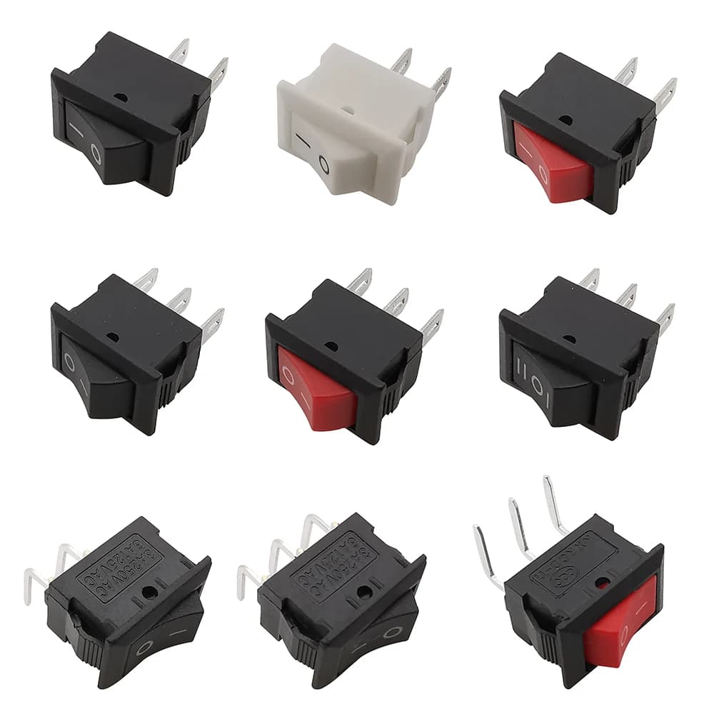 10 Pz KCD11 10x15mm 2Pin 3Pin Snap-in Mini Interruttore di Pulsante ON-OFF/ON-OFF-ON Interruttore A Bilanciere SPST 3A 250VAC/6A 125VAC