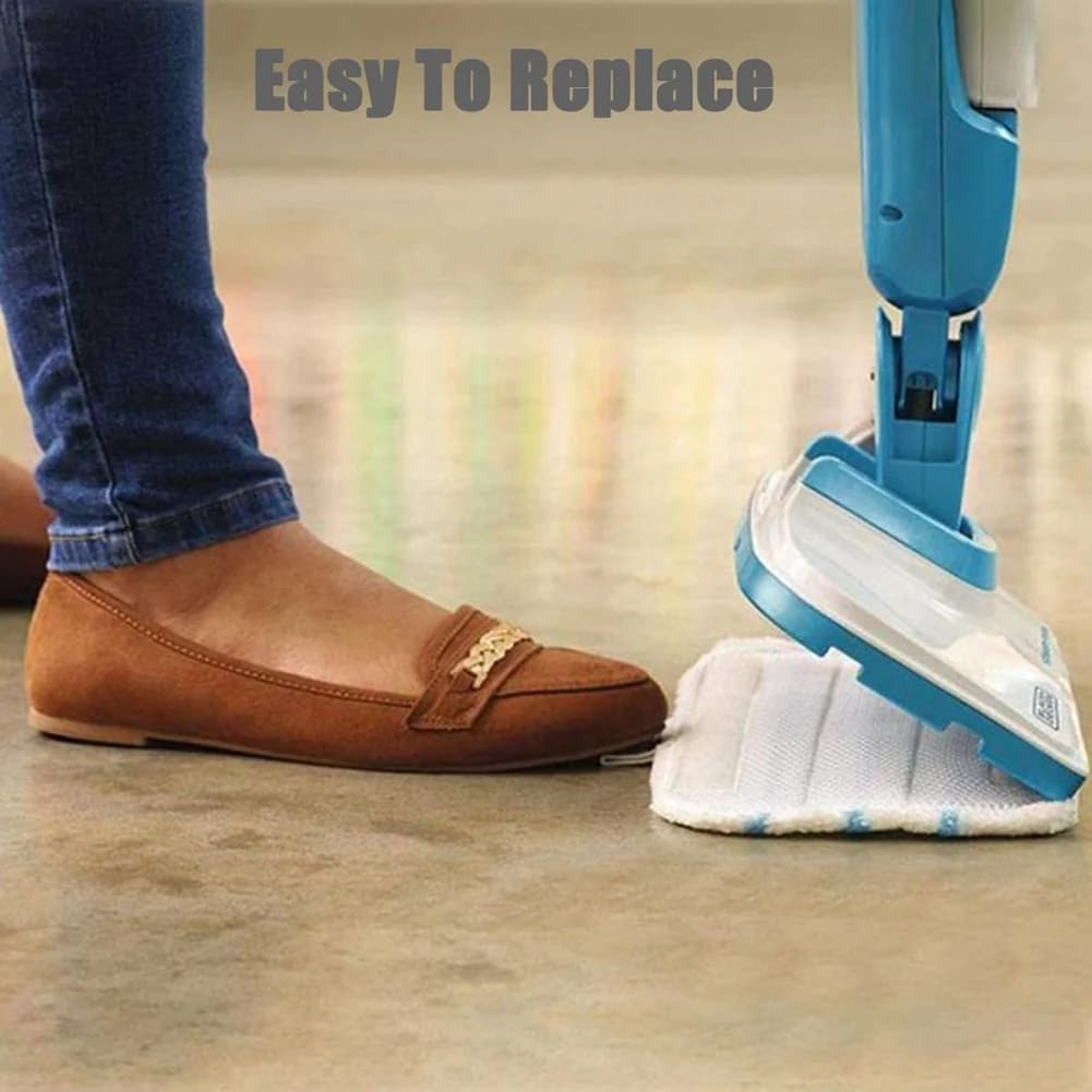 AA05 Pack Of 10 Washable Microfiber Pads For Steam Mop Replacement Cover Compatible With FSM1616, FSM1630