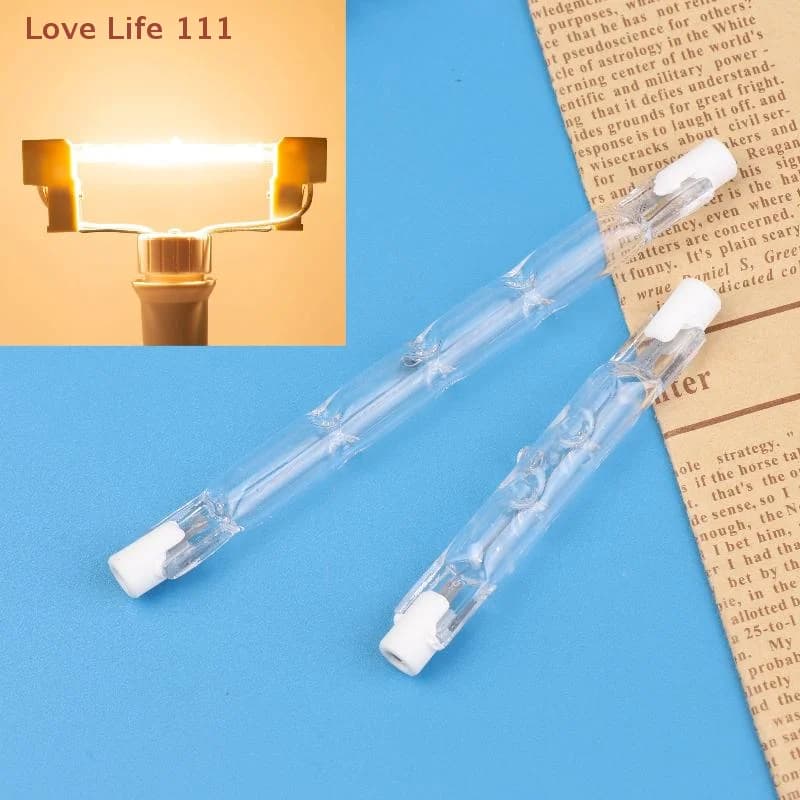Lampadina alogena tipo J da 1 pezzo 360 ° Lampadina lineare alogena con angolo di fascio R7S per luci da costruzione per armadietti a soffitto e scrivanie