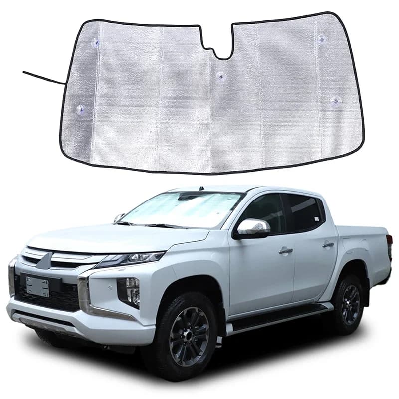 Car Windshield Window Sun Shade Visor Suction Cup For Mitsubishi Triton L200 2019-2023 Car Sunshield Sunscreen Curtain