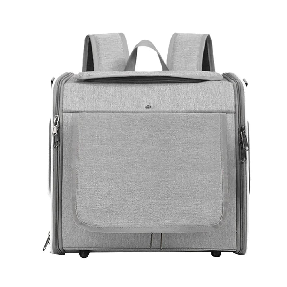 Soft Sided Pet Carrier Backpack Multi Opening Expandable Space Dog Bike Basket Foldable Structure Mesh Ventilation