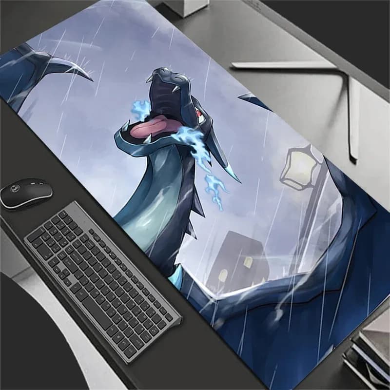 Tappetino per Mouse Kawaii Anime XXL, Carino Tappetino da Scrivania per Computer con Ragazza, Accessori per Gaming, Tappetino P-Pokemons Charizard