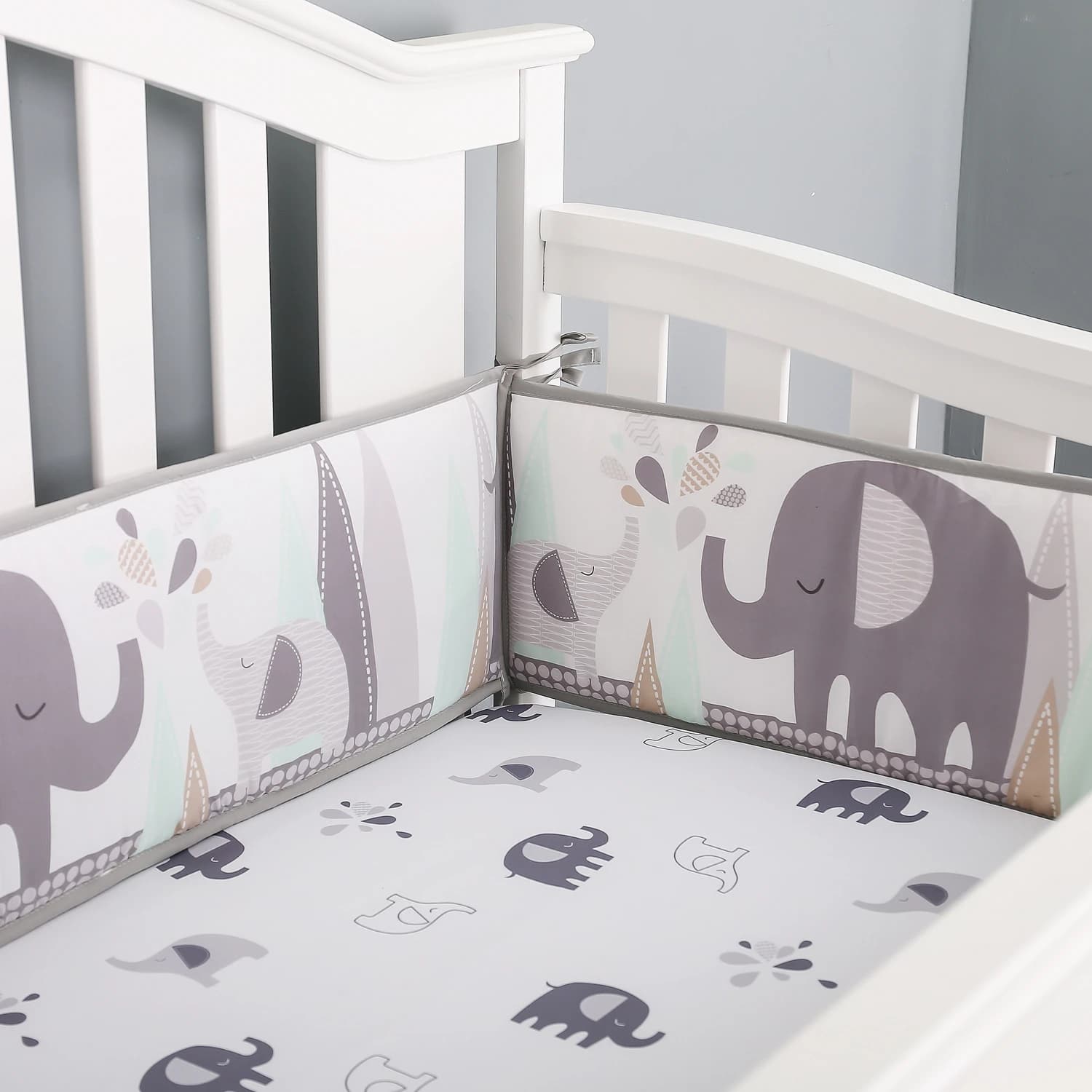 Paraurti con imbottitura laterale a quattro lati paraurti per bambini cuscino imbottito a tutto tondo paraurti nella culla Tour De Lit Bebe Tresse