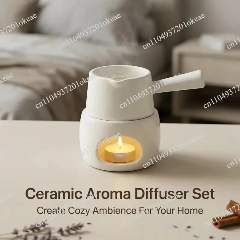 Aromatherapy Burner Candle Heating Diffusion Lamp Home Bedroom Chinese Aromatherapy Tray
