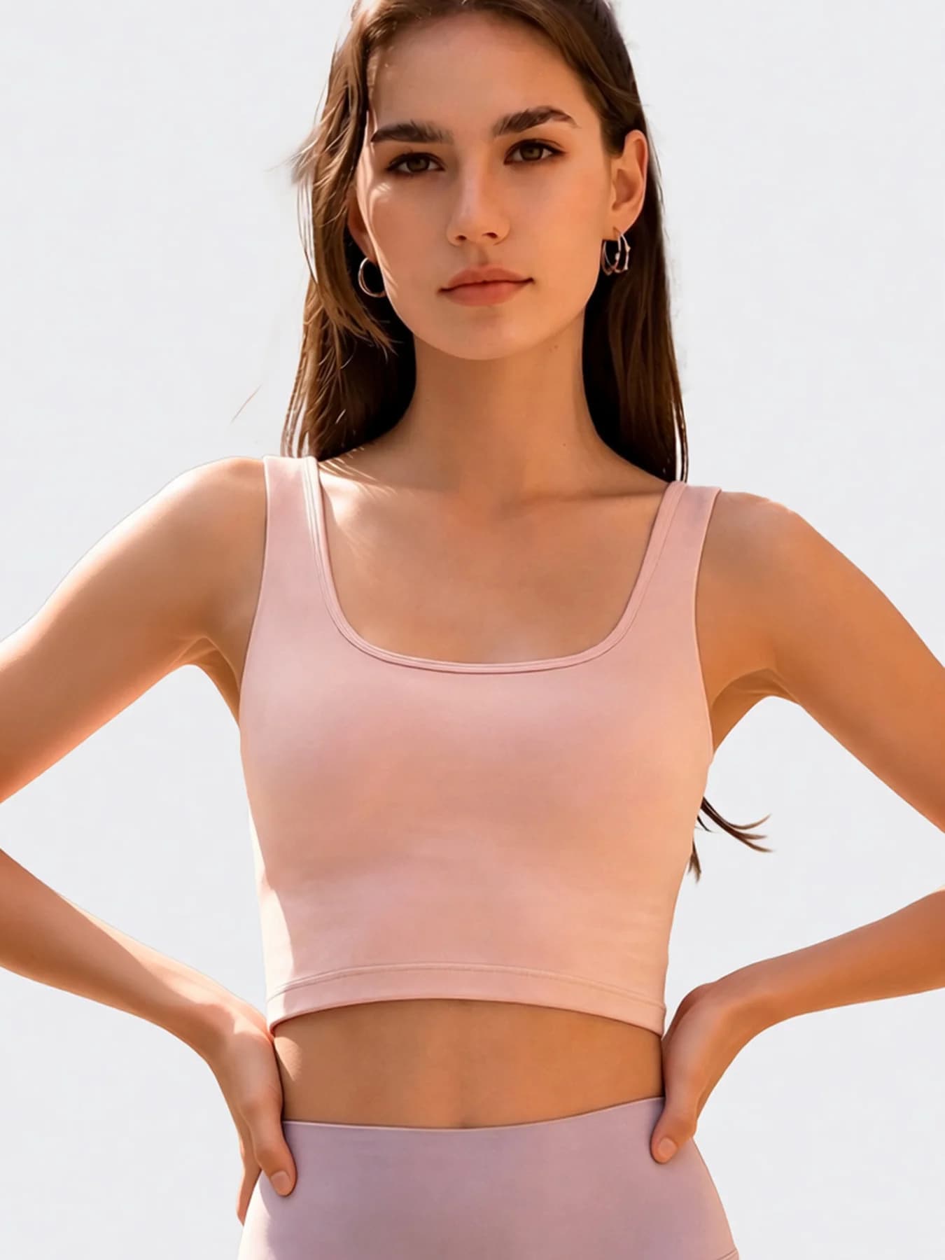 Women's Crisscross Back Yoga Tank Top, Low Back Sleeveless Workout Crop Top for Gym Pilates Fitness