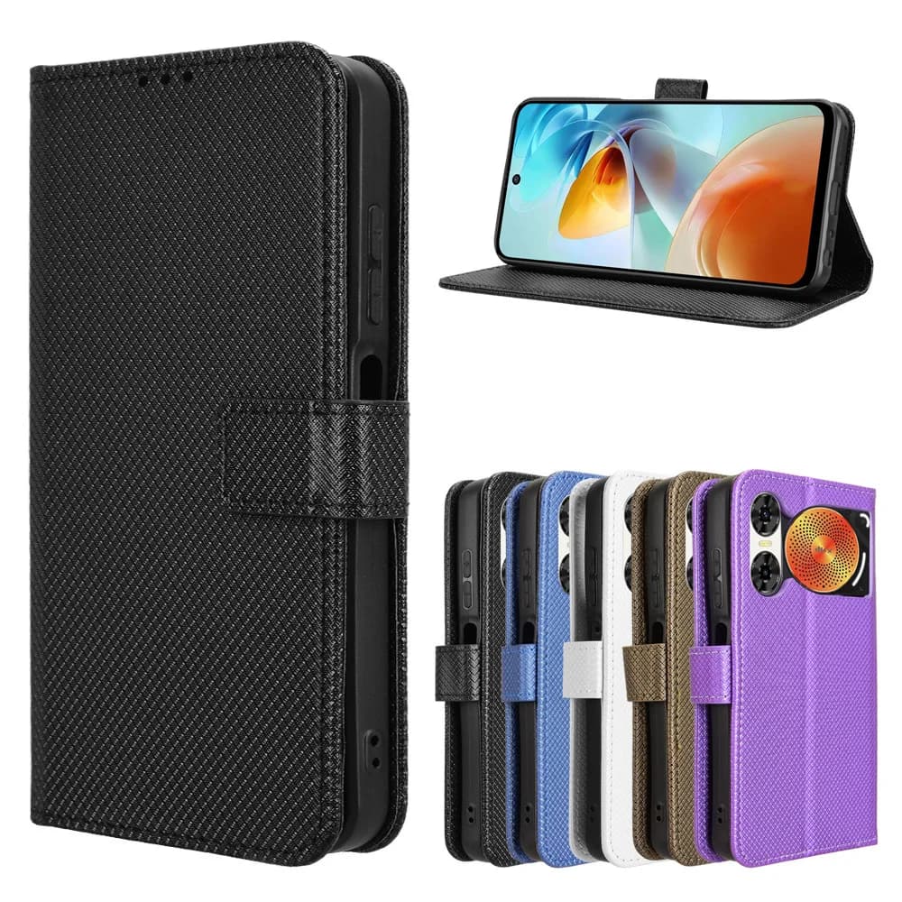 Custodia in pelle Proteggi la copertura per ZTE nubia Music 2 Flip Stand Cover per ZTE NubiaMusic2 Portafoglio Porta carte Phone Coque