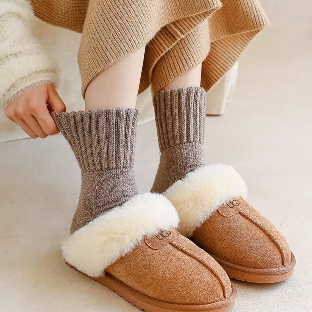 Nuovi Calzini in Lana Spessa Monocolore, Super Confortevoli e Caldi Contro il Freddo e la Neve, per Uso Casual