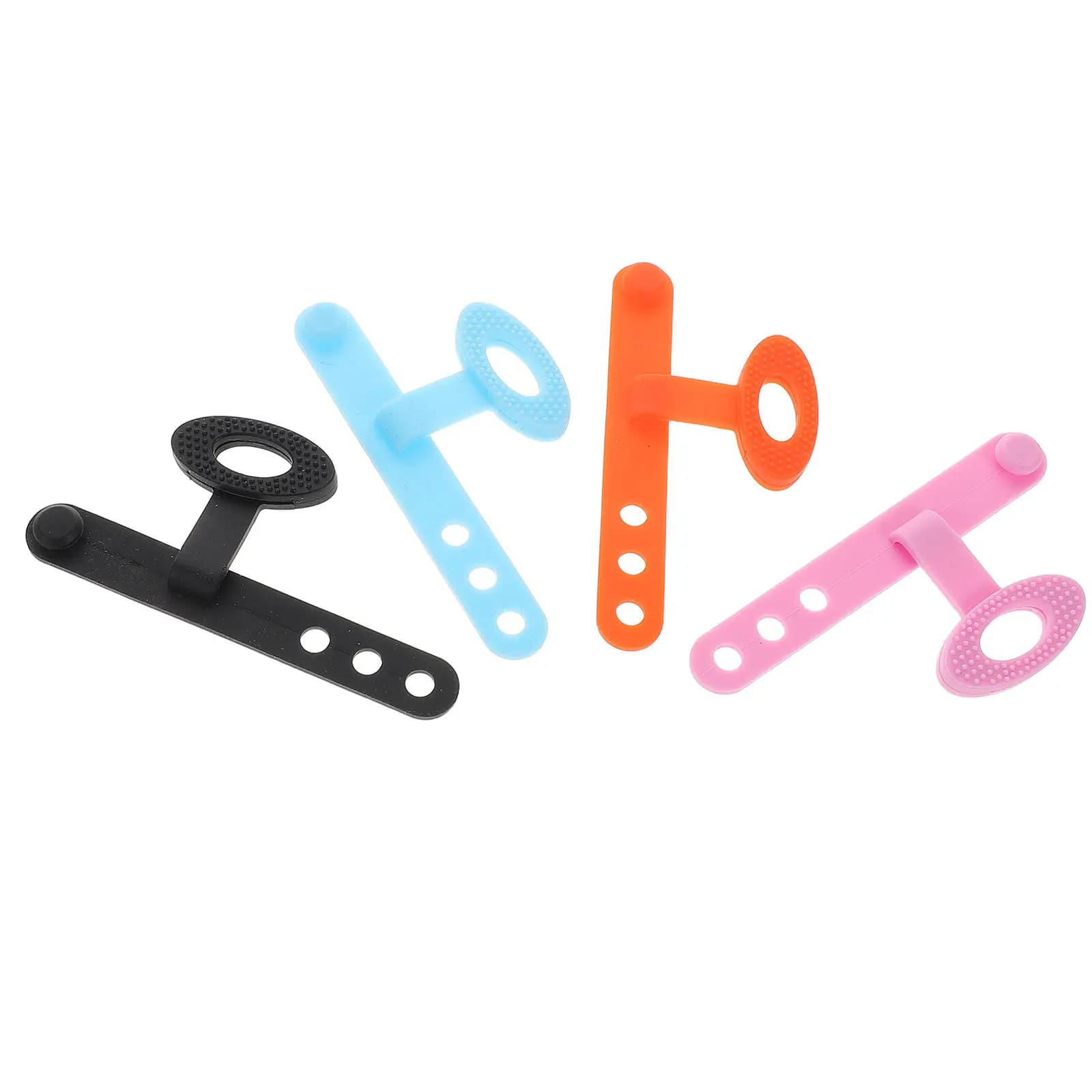 Set di 4 Copriplettro in Silicone Antiscivolo, Protezioni per Dita Regolabili, Porta Plettro Facile da Riporre, Impugnatura per Plettro Elettrico e Acustico