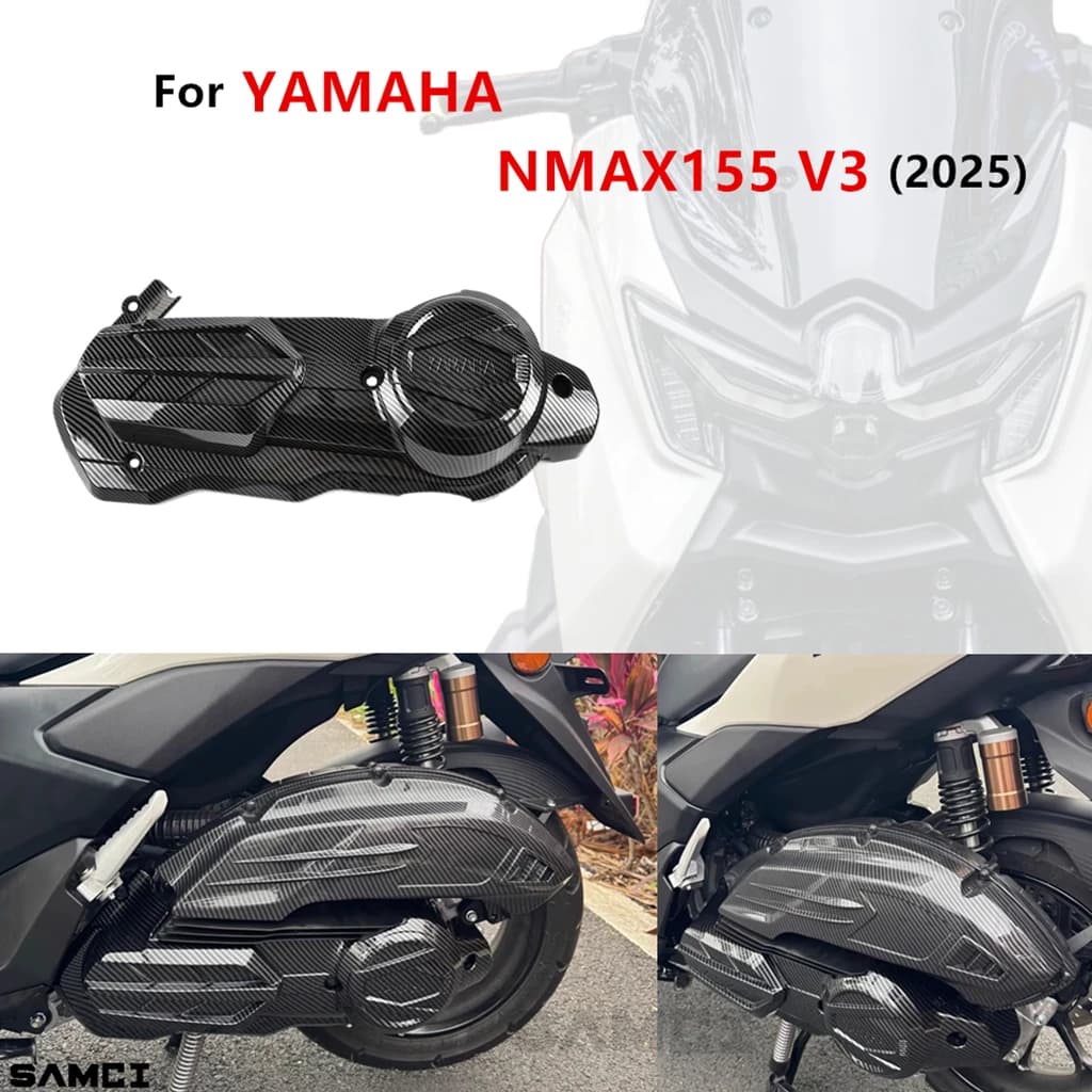 Copertura del motore del motociclo per YAMAHA 2025 Nmax155 NMAX V3 Accessori Trasmissione Aspirazione Protegge la copertura Modello in fibra di carbonio