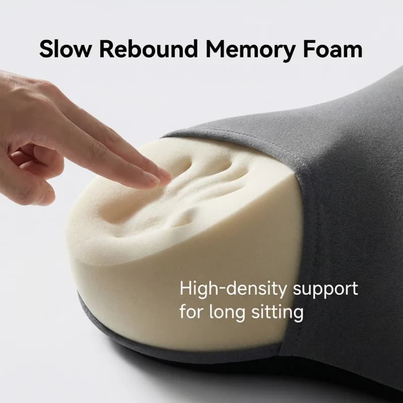 Cuscino Lombare per Auto in Memory Foam, Supporto per la Schiena, Cuscino per la Vita per Sedile Auto, Accessori Interni da Viaggio
