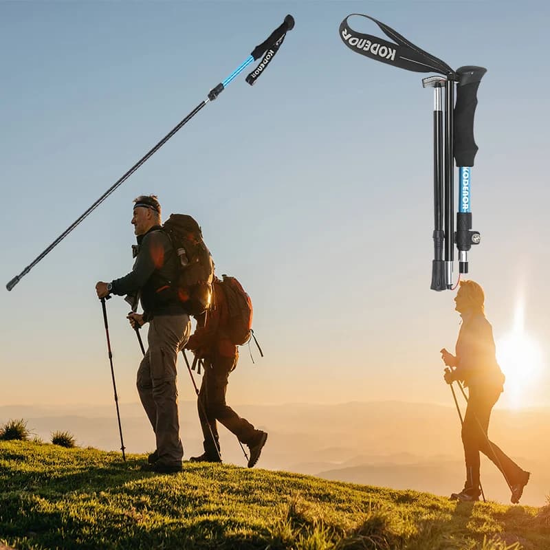 Adjustable Walk Stick with 5 Sections, Lightweight, for Trekking, Hiking and Climbing
