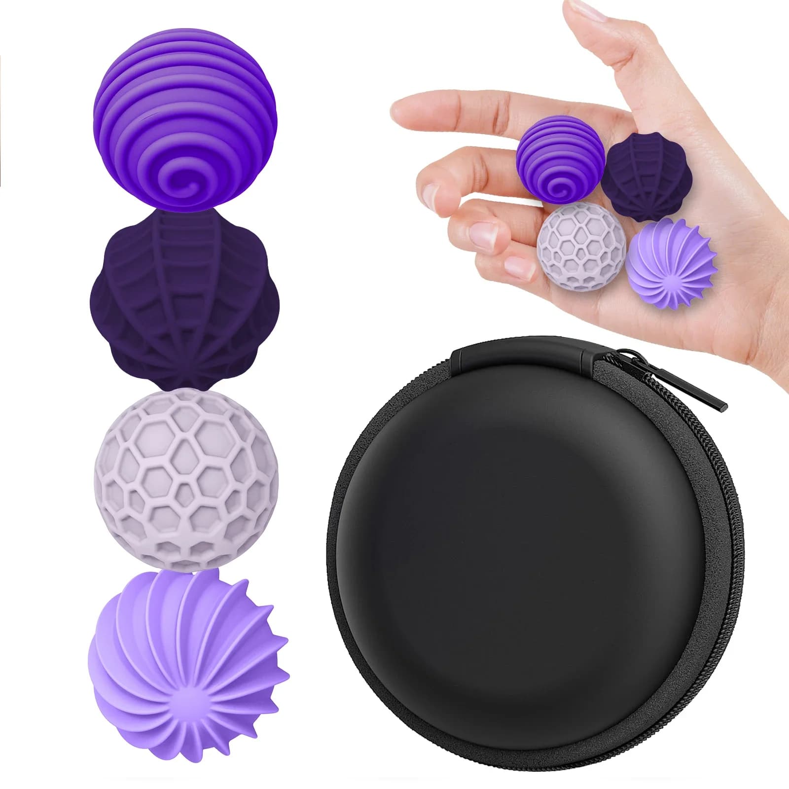 Sfere sensoriali magnetiche Agitarsi Giocattoli antistress in silicone per adulti Bambini Ansia Autismo Strumenti di terapia sensoriale calmante