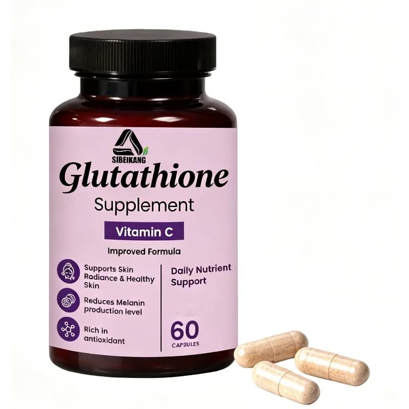 Glutathione supplement containing vitamin C and antioxidant for women's health support, 60 capsules