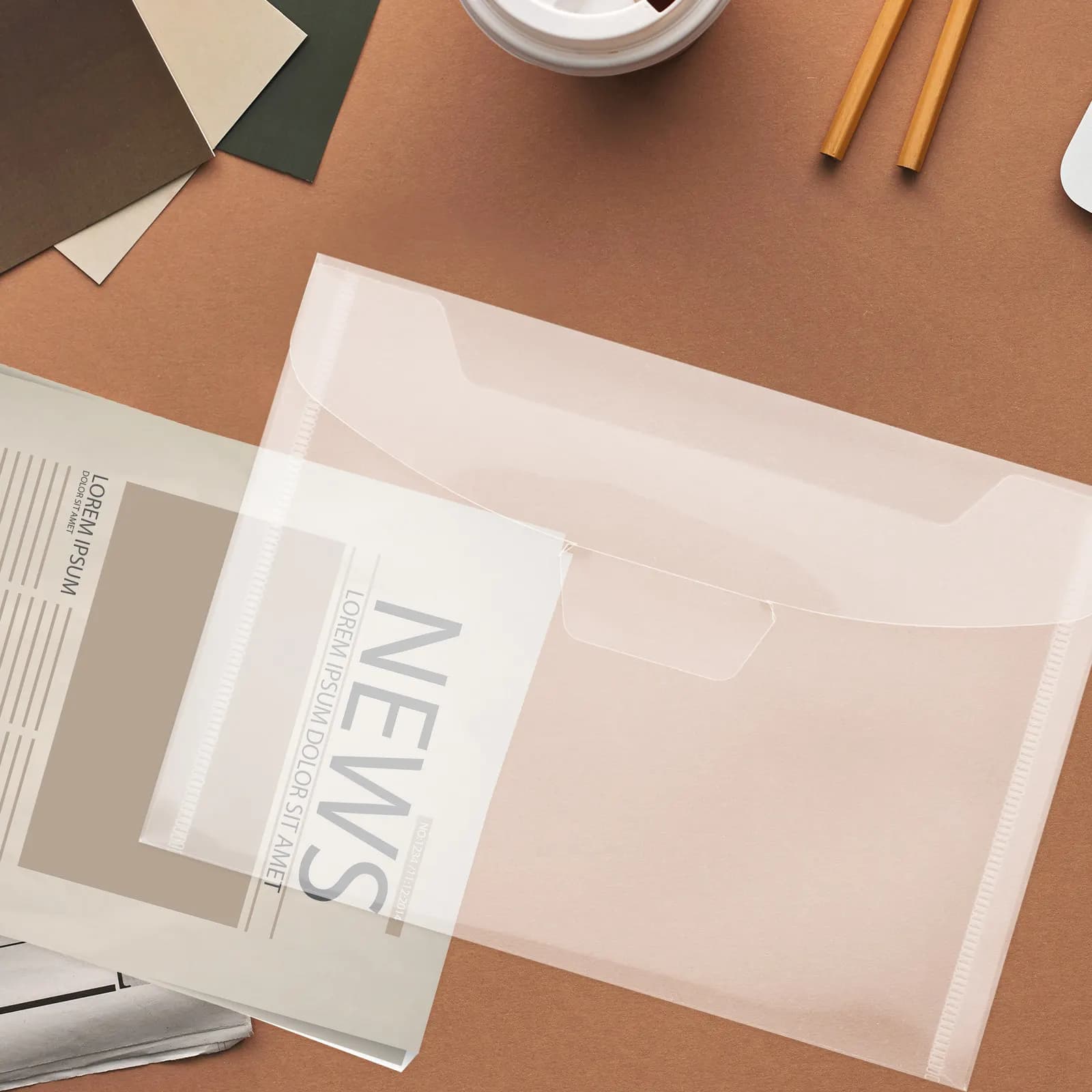 20Pcs Clear File Bags Creative Document Folders Wear-Resistant Folders Office Supplies Reliable Holder File Bags