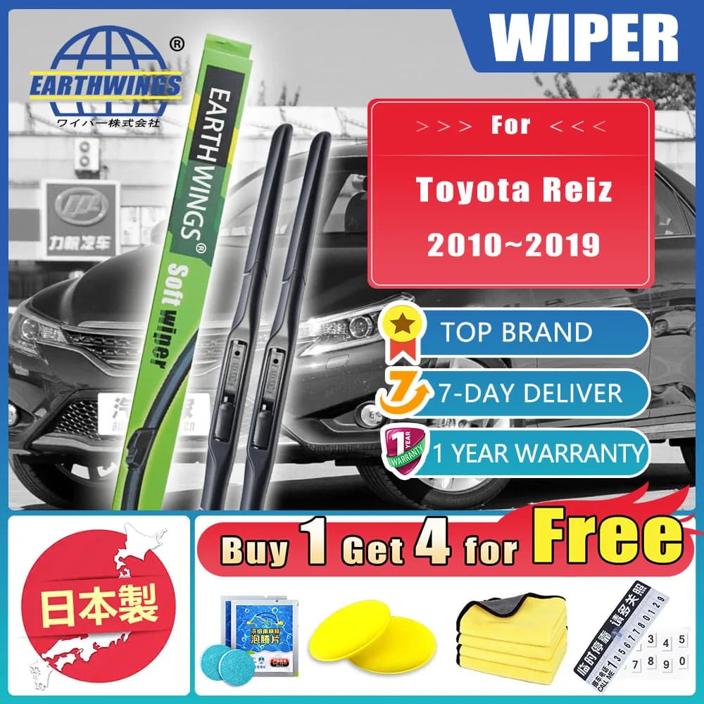 For Toyota Reiz 2010~2019 Mark X X130 MK2 Car Front Windshield 2x Wiper Blades Rubber Accessories Protective Windscreen Cleaning