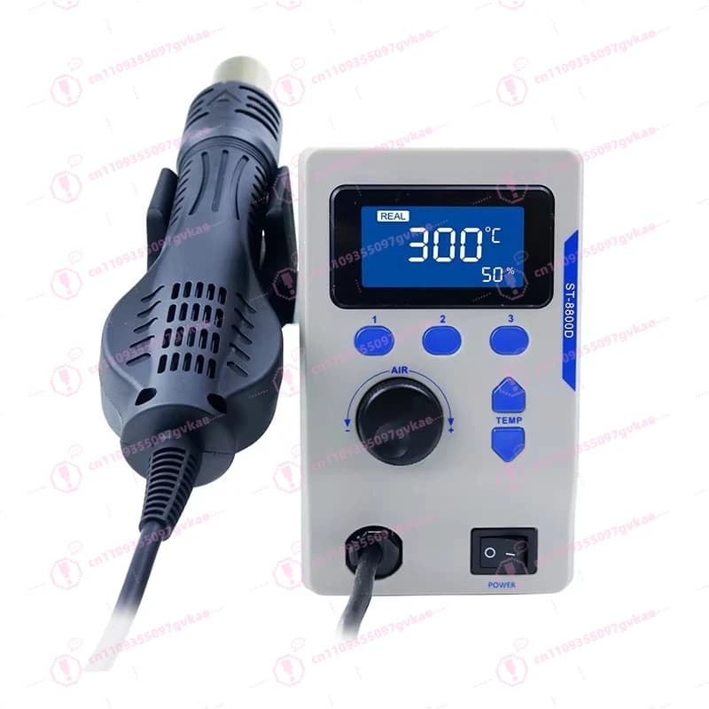 Nuova Pistola Termica con Display Digitale, Stazione di Rilavorazione SMD Senza Piombo 800W ATTEN ST-8800D, Saldatore BGA 110V