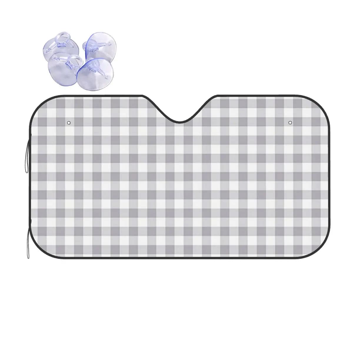 Parabrezza parasole a quadretti grigio e bianco Parabrezza anteriore per auto Finestra Parasole Accessori Coperture
