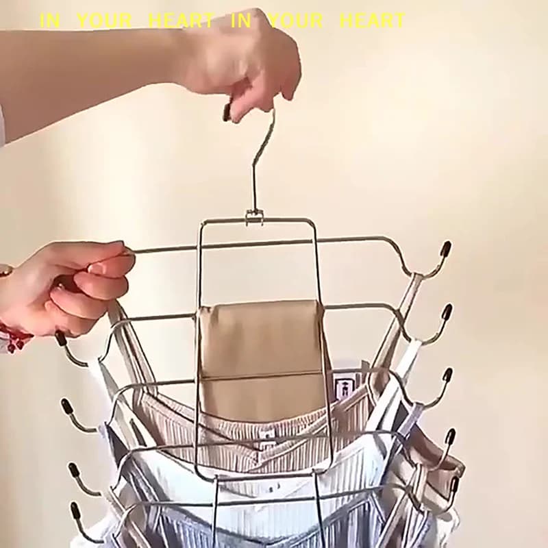 【X】Clothes Hanger Multi-Layer Underwear Folding Hanger Sling Bra Storage Trouser Racks Do Not Leave Traces Of Multi-Funct