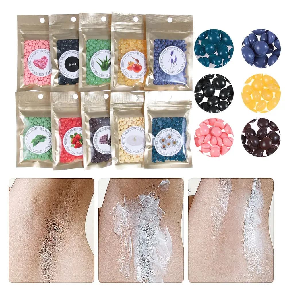 Cera Depilatoria in Pellet Unisex No Strap for Face and Body Hair Removal - Cera Dura in Calda Skin Removal