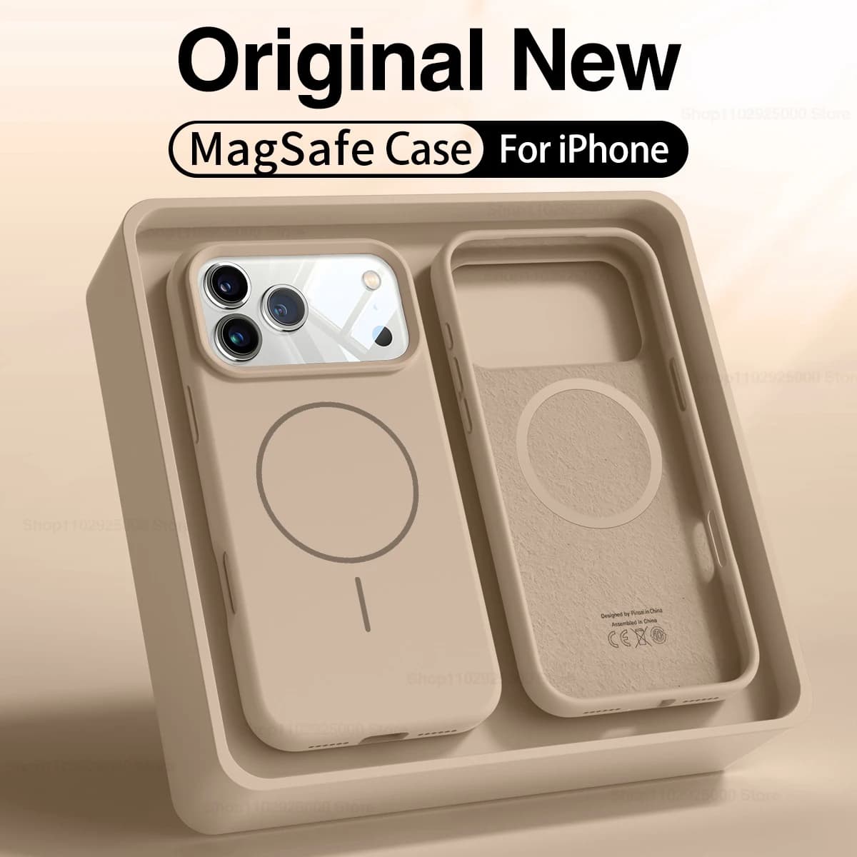 Custodia magnetica in silicone liquido originale per iPhone 12 13 14 15 16 17 Pro Max per custodie Magsafe per iPhone 17 Air Cover posteriore per telefono