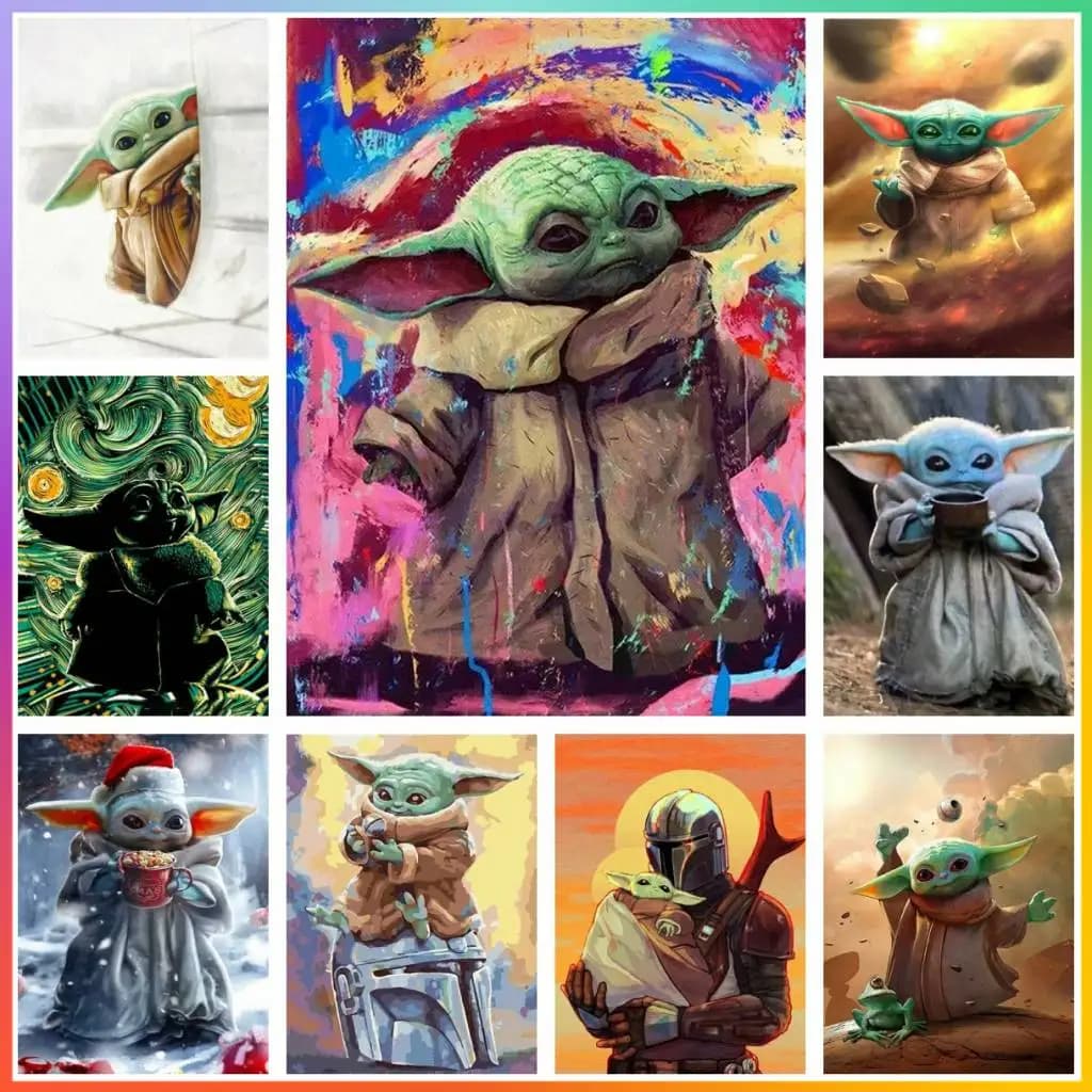 Disney Baby Yoda Star War Mosaic Embroidery Pictures Creation Diamond Painting Cross Stitch Home Decor 5D DIY Art New Collection