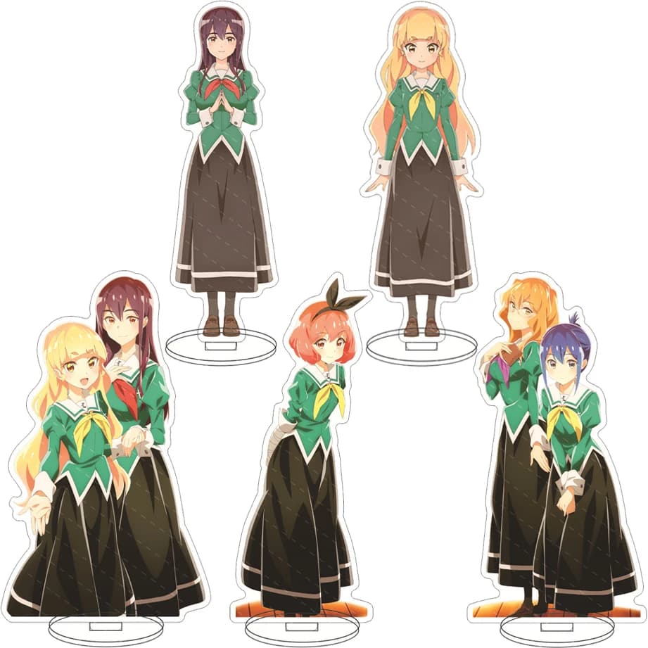 16CM Anime Figure Yuri Is My Job!‌ Shiraki Hime Yano Mitsuki Mamiya Kanoko Chibana Sumika Cos Acrylic Stand Ornaments Gifts