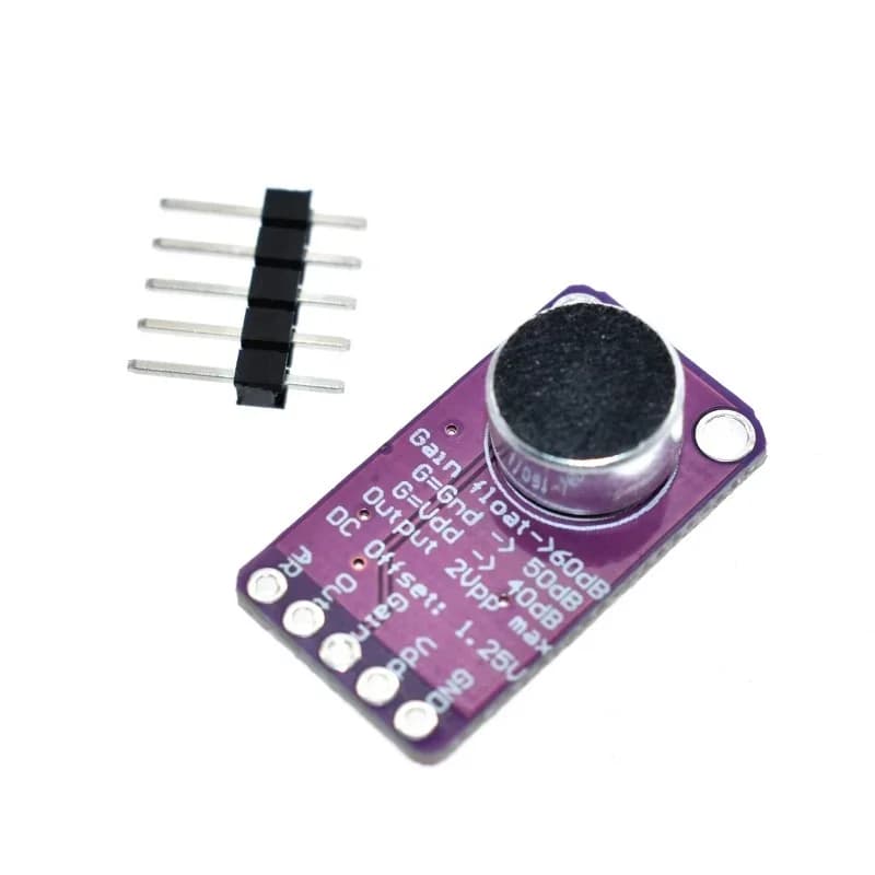 AGC amplifier module for microphone CMA-4544PF-W programmable connection and release ratio Arduino control automatic gain at low THD