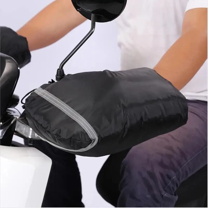 1 paio di guanti invernali antivento e antipioggia per tenere al caldo la copertura della protezione della maniglia del manubrio per moto, scooter, bicicletta