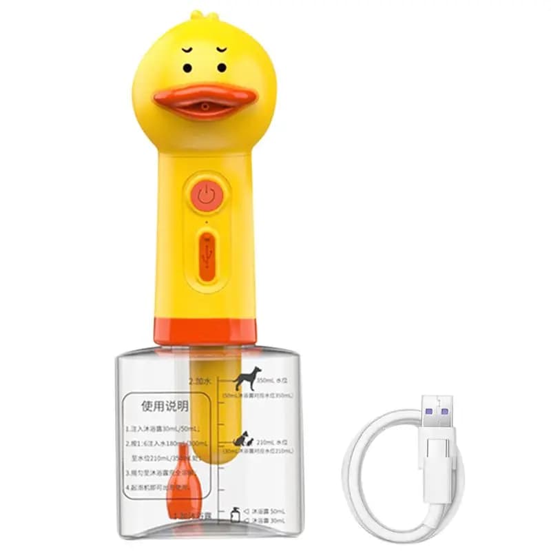 Dispenser Elettrico di Shampoo per Cani, Schiumogeno per Shampoo per Animali Domestici, Dispenser di Sapone Schiumogeno per Vasca da Bagno, Spruzzatore di Shampoo per Cani - AT36