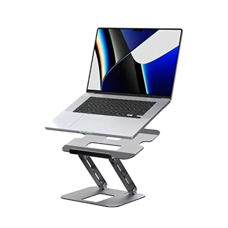 Supporto per laptop in alluminio multiangolo, supporto ergonomico per notebook, adatto per MacBook Dell HP Lenovo, adatto alla maggior parte dei laptop fino a 16 pollici JTS1
