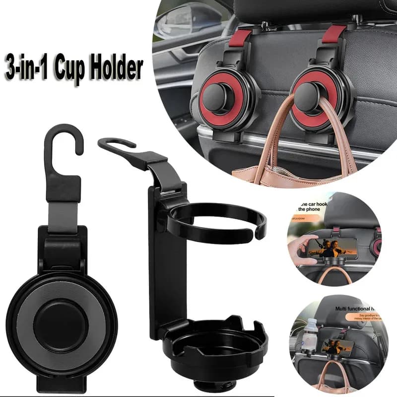 Portabicchieri per Auto da Bocchetta dell'Aria, Universale Regolabile, Supporto per Bottiglie d'Acqua, Posacenere, Antiscivolo, Stabile, Organizer Auto