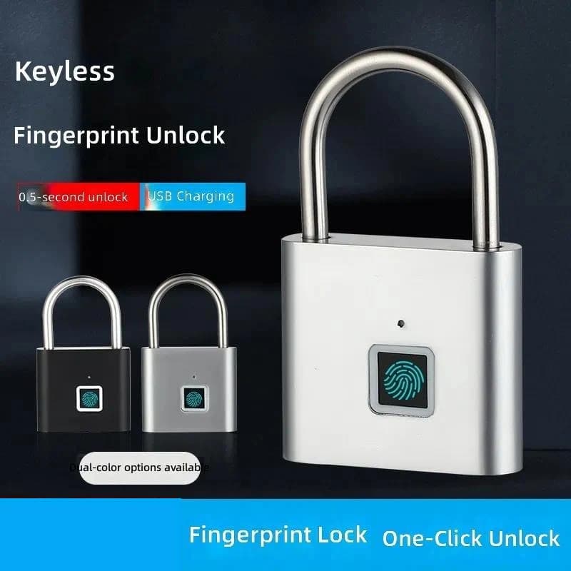 for Smart Fingerprint Padlock Outdoor Waterproof Rust Proof Electronic Password Lock for Door Cabinet Anti Theft Security