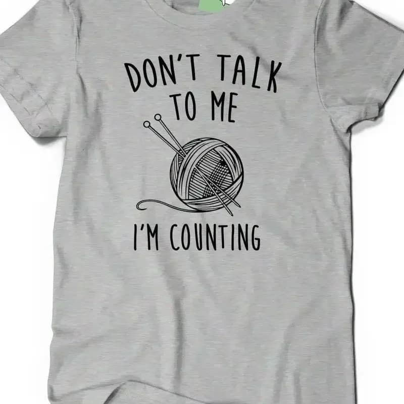 Funny Knitting Crochet T Shirt Mother Mom Womens Ladies Present Yarn Crocheter Knit Knitter Birthday Hook Hooker