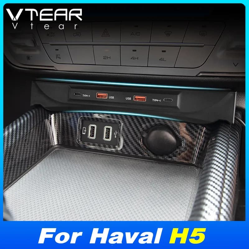Per Haval H5 2023 2024 2025 USB Tipo-C Adattatore splitter Caricatore rapido Shunt HUB Docking Station Accessori per la modifica degli interni