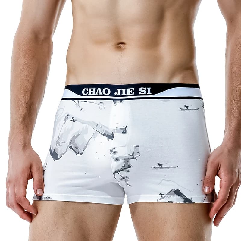 Intimo da uomo ampio, pantaloni Aro in cotone, comodo e traspirante in estate, pantaloncini ad angolo piatto, pantaloncini sottili, sportivi quattro mais