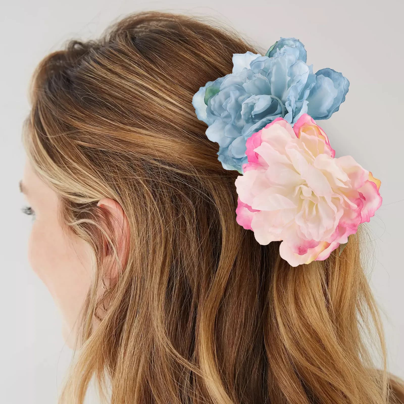 Set di 7 fermagli per capelli a forma di peonia, fermagli floreali per donne e ragazze, design adorabile e giocoso, tenuta forte, per tutti i giorni, feste e occasioni nuziali
