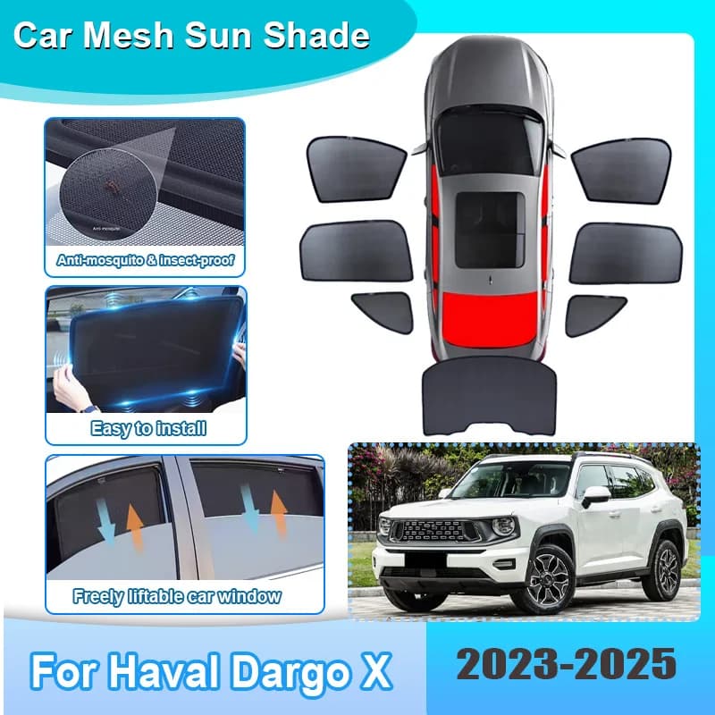 Parasole per Auto Haval Dargo X H-Dog H7 Big Dog MK2 2023-2025, Protezione UV in Rete per Parabrezza, Tenda per Telaio, Accessori Auto
