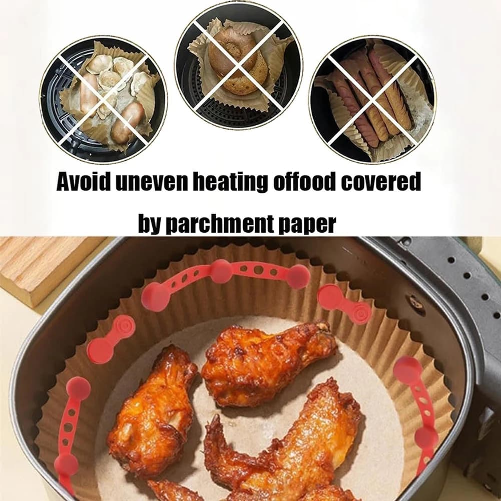 Magnetic Silicone Fir Buckle for Air Fryer, Oven Card Firing Tool, High Temperature Resistant, for Kitchen and Cooking