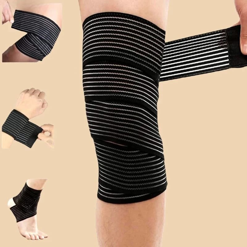 Fascia Elastica di Compressione per Ginocchio, Gomito, Polso e Caviglia, Supporto Sportivo per Palestra e Fitness