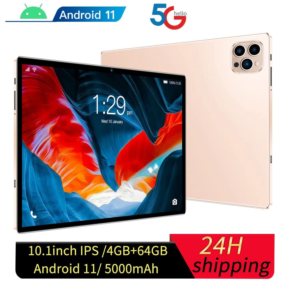 Best Selling 10.1 inch Android Tablet, Octa Core, Double Camera, Double SIM, 4GB RAM, 64GB ROM, 5000 mAh Battery, Called Function Tablet, WIFI