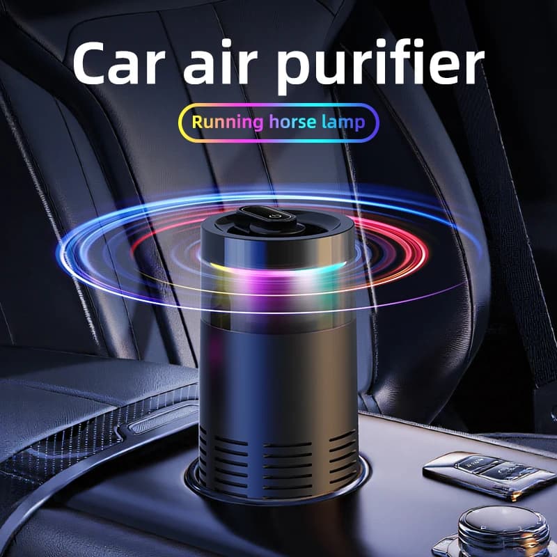 Mini Diffusore per Auto, Purificatore d'Aria, Umidificatore per Aromaterapia, Deodorante per Auto, Generatore di Ioni per Oli Essenziali e Profumi