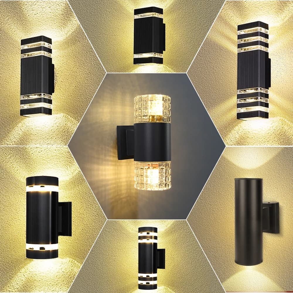 Lampada da parete per esterni impermeabile IP66 Lampada da parete per esterni Lampada da parete per esterni Decorazione per la casa Luce E27 Lampadina sostituibile Luci da giardino