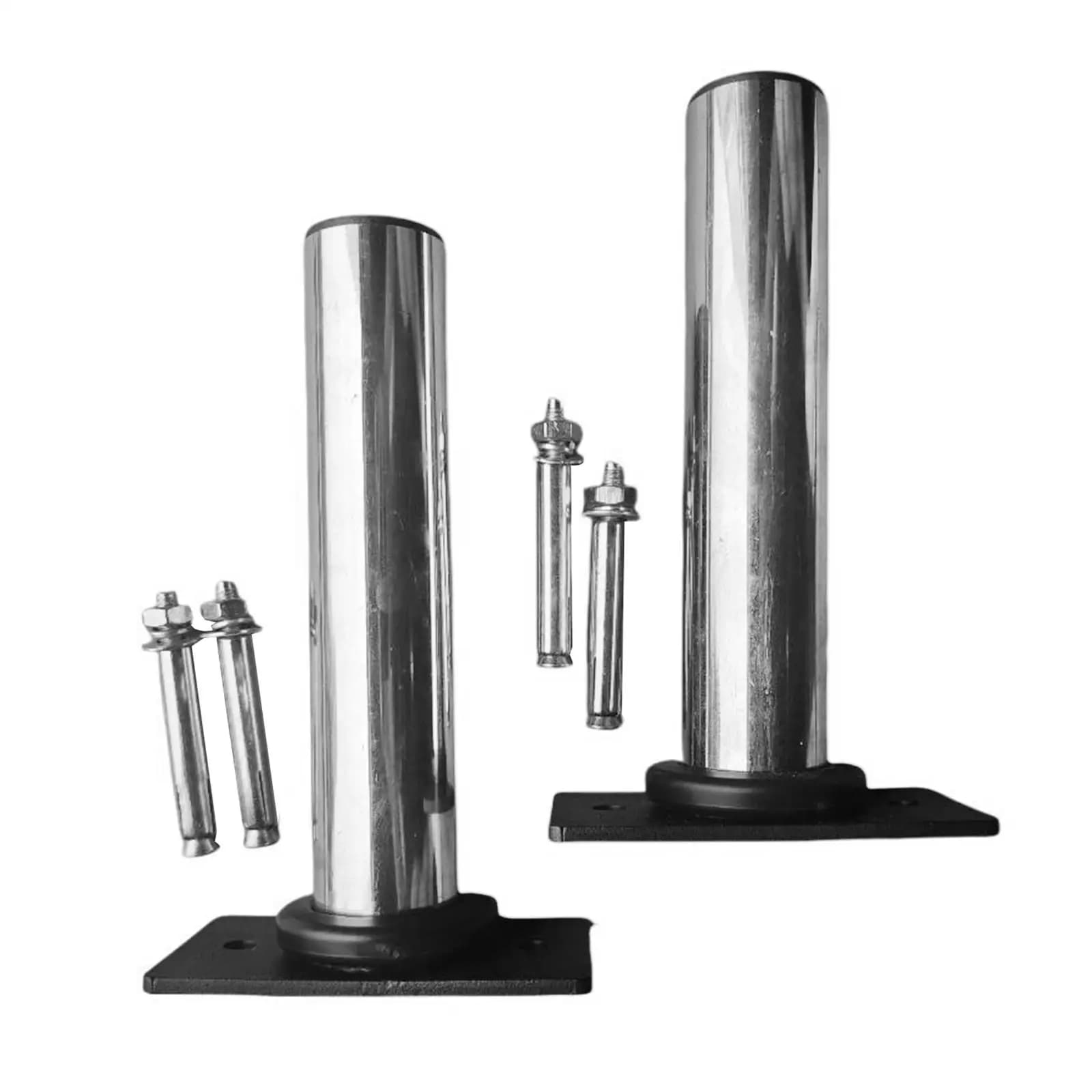 2x Weight Storage Wall Rack Sturdy Construction Exercise Support Stand Mounting Hardware Included Heavy Duty Barbell Storage