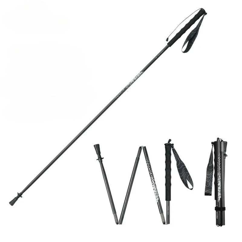 Colorhike Foldable Trek Stick Ultralight Carbon Fiber 3K Portable Walking Stick for Outdoor Trekking Sticks