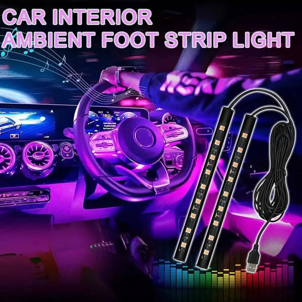 Luce Ambientale LED per Interni Auto con Retroilluminazione USB 5V, Lampada Decorativa Atmosferica al Neon, Accessori per Veicoli