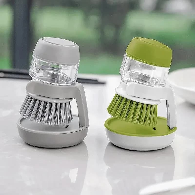 Spazzola per piatti con dispenser di sapone Spazzola per erogazione di sapone multiuso per uso domestico Spazzola per palme per piatti da cucina universale con Tary